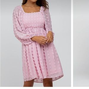 Pink blush maternity dress